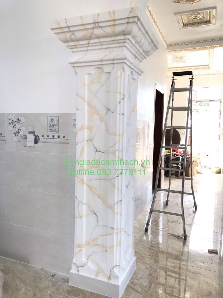 Những mẫu cột nội thất sử dụng sơn vân vẽ marble siêu đẹp sang trọng